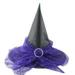 Witch Hat Manufacturer - Halloween with Wide Brim and Pointy Spikes Striped Style for Children's Parties