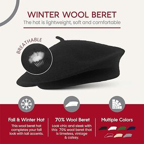 Beret Manufacturer - Factory Wholesale Custom High Quality Low Price Wool Solid Color Plain Unisex