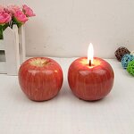 Candle Manufacturer - Creative Christmas Eve Gift Painted Apple Simulation Fruit for Festival Atmosphere