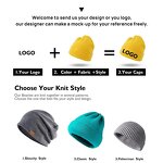 Beanie Cap Manufacturer - Custom Metal Logo Fashion Knitted Warm for Unisex