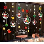 Christmas Stickers Manufacturer - No Adhesive Needed Gift Box Bell Mall Window Scene Decoration Static