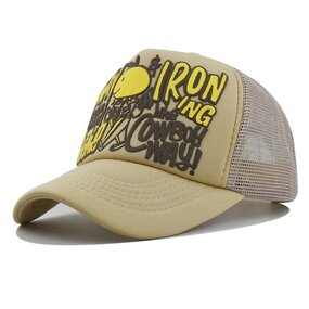 Baseball Cap Manufacturer - American Brand Street Fashion 100 Polyester Printed Letter Sunshade Color Matching Unisex Trucker