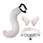 Choker Set Manufacturer - 3 Pcs Adjustable Fur Animal Tail Furry Wolf Fox Ear Headband Cosplay Props