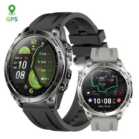 Smartwatch Manufacturer - SANVNET SNT PathFinder GPS Flashlight 1.43inch AMOLED 5ATM Waterproof
