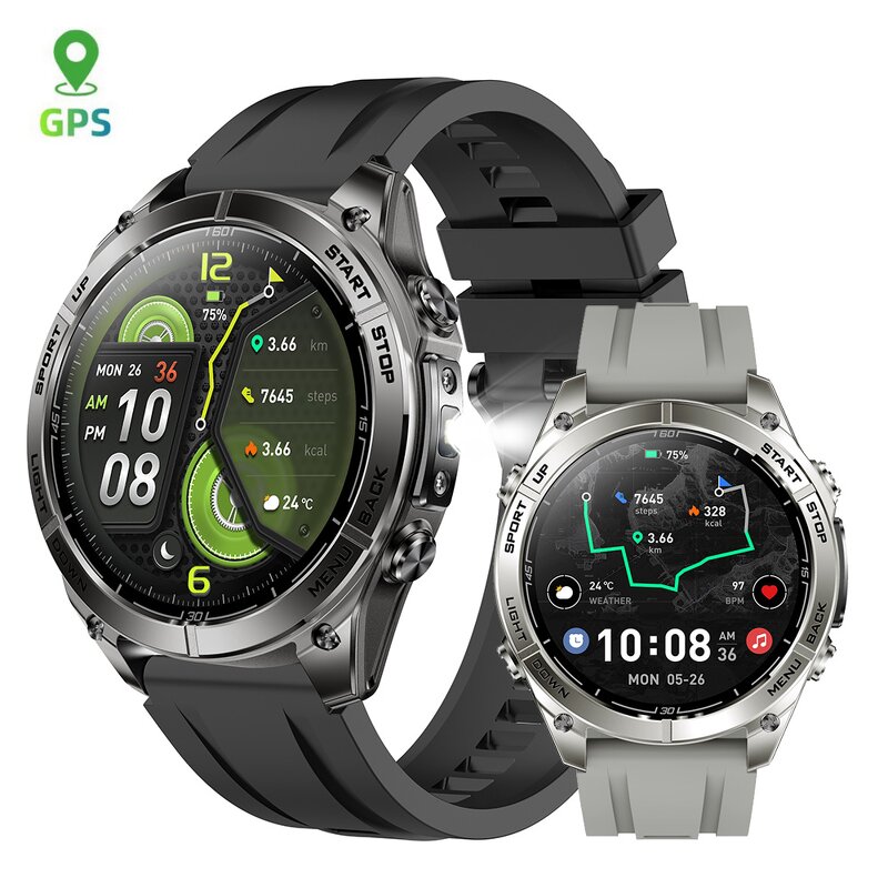 Smartwatch Manufacturer - SANVNET SNT PathFinder GPS Flashlight 1.43inch AMOLED 5ATM Waterproof
