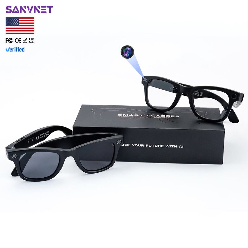 Smart Glasses Manufacturer - SANVNET GS4 MAX 8MP Camera AI Translation WIFI Transfer 2026