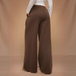 Women's Casual Pants Manufacturer - 2025 Fleece Thick Drawstring Elastic Loose Wide Leg