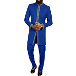 Men's 2-Piece Suit Manufacturer - Stand Collar Tops Long Pants African Ethnic Style