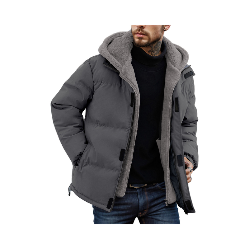 Men's Down Jacket Manufacturer - Fake 2-piece Quilted Ski Thickened Windproof