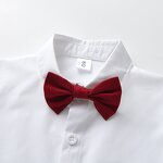 Boys' Formal Set Manufacturer - Bow Tie Shirt Pants 2 Piece Suspender Trousers Gentleman