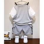 Children's Clothing Set Manufacturer - Summer Long Sleeve Handsome Baby Casual Suit