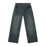 Men's Denim Jeans Manufacturer - Retro Washed Distressed Spliced Mid Patchwork