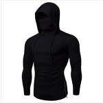 Men's Hooded T-shirt Manufacturer - Slim Fit Solid Color Lapel Fitness Hoodie