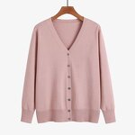 Plus Size Cardigan Manufacturer - Long Sleeved Solid Color Knitted for Women Spring