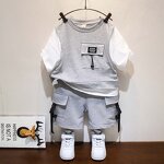 Children's Clothing Set Manufacturer - Summer Long Sleeve Handsome Baby Casual Suit