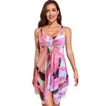 Women's Plus Size Bikini Manufacturer - S-5XL Dress Style Floral Bra Briefs Two-piece