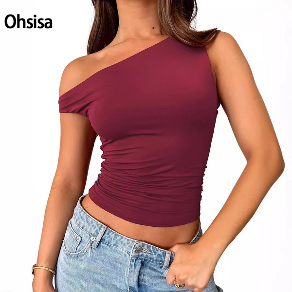 Off the Shoulder Top Manufacturer - 2025 Crop Tank Fashion for Women Summer