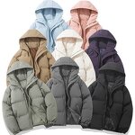 Men's Cotton Jacket Manufacturer - 2025 Loose Hooded Solid Color Thick Warm