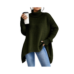 High Collar Sweater Manufacturer - Loose Lazy Style Knitwear for Women Winter