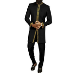 Men's 2-Piece Suit Manufacturer - Stand Collar Tops Long Pants African Ethnic Style