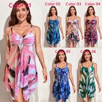 Women's Plus Size Bikini Manufacturer - S-5XL Dress Style Floral Bra Briefs Two-piece