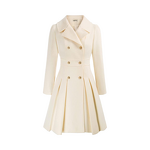 A-line Pea Coat Manufacturer - 2025 Notched Collar Double Row Buckle with Inner Lining