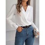 Layered Shirt Manufacturer - 2025 V-neck Cuff Solid Color Long Sleeve for Autumn Winter