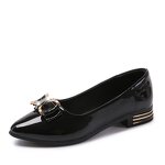 Women's PU Shoes Manufacturer - 2025 Bow Pointed Low Heel Office Casual Sweet