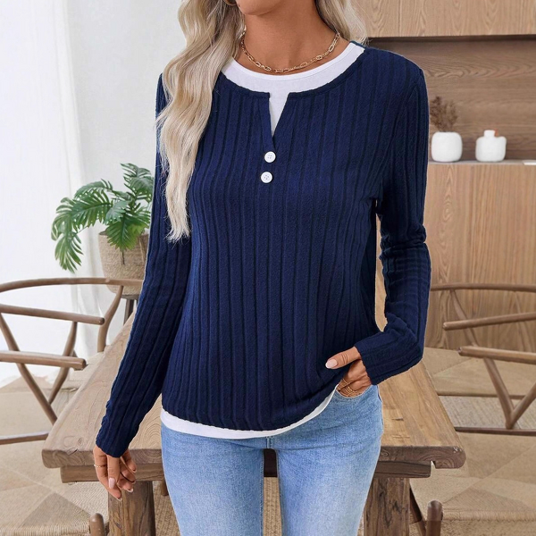 Hooded T-shirt Set Manufacturer - 2025 Round Collar Button Matte Long Sleeve Two Piece