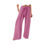Women's Wide Leg Pants Manufacturer - 2025 Cotton Hemp Drawstring Waist Fashionable