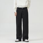 Men's Jeans Manufacturer - Simple Versatile High End Wide Leg Straight Casual