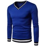 Men's Sweater Manufacturer - V-neck Long Sleeve Solid Color Spring Autumn Casual Fleece