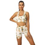 Women's Yoga Set Manufacturer - 2024 Seamless Tie-Dye Vest Shorts Hip-Lifting Fitness