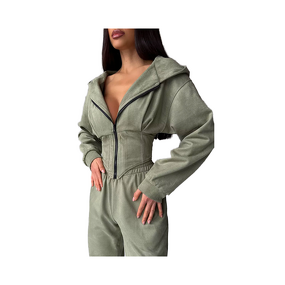 Women's Tracksuit Set Manufacturer - Hooded Sweatshirt Pants Sports Casual