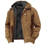 Men's Hooded Jacket Manufacturer - 2025 Velvet Bag Solid Color Zipper Mouth Casual