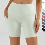 Women's Yoga Shorts Manufacturer - High Waist Hip Lifting Five Quarter Pockets Stretch