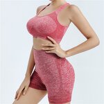 Women's Yoga Set Manufacturer - High Waist Shorts Push-Up Tank Top Quick-Dry 2 Piece