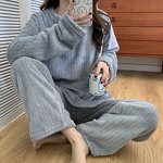 Women's Pajamas Set Manufacturer - 2024 Coral Velvet Long Sleeve Thick Fleece Autumn Winter