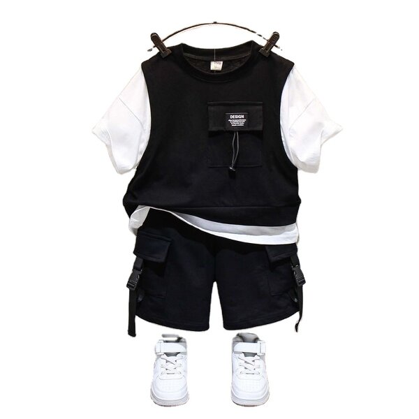 Children's Clothing Set Manufacturer - Summer Long Sleeve Handsome Baby Casual Suit