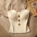 Knitted Sleeveless Vest Manufacturer - Button Chest Small Fragrance for Women Summer