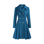 A-line Pea Coat Manufacturer - 2025 Notched Collar Double Row Buckle with Inner Lining
