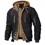 Men's Quilted Jacket Manufacturer - 2025 Fake Two Piece Collar Loose for Spring Autumn Winter