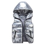 Kids' Vest Jacket Manufacturer - 2025 Parent-child Bright Padded Sleeveless Hooded Thicken Warm