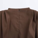 Sleeveless Top Manufacturer - 2025 Solid Color Wrinkle Shoulder Padded Fashion