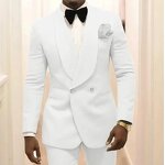 Men's Wedding Suit Set Manufacturer - Double Breasted Cotton Two-Piece for Groom
