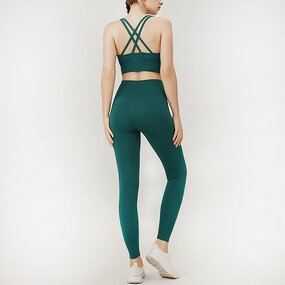 Women's Yoga Set Manufacturer - 2025 Seamless Bra Vest Long Pants 2 Piece Fitness