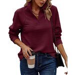 Women's Hoodie Manufacturer - 2024 Stand Collar Zipper Long Sleeve Stitching Casual