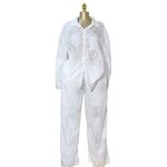 Women's Pants Set Manufacturer - Floral Print Long Sleeve Shirt High Waist Straight Leg