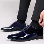 Men's PU Leather Shoes Manufacturer - 2025 Pointed Toe Low Heel British Wedding Casual