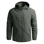 Hooded Jacket Manufacturer - Coated Windproof Loose Casual Zipper Hiking Camping